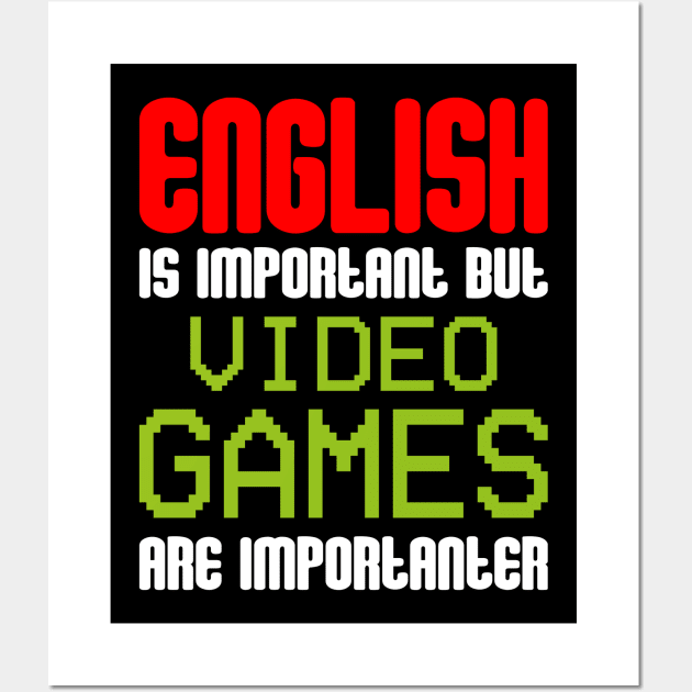 English Is Important Wall Art by FluffigerSchuh